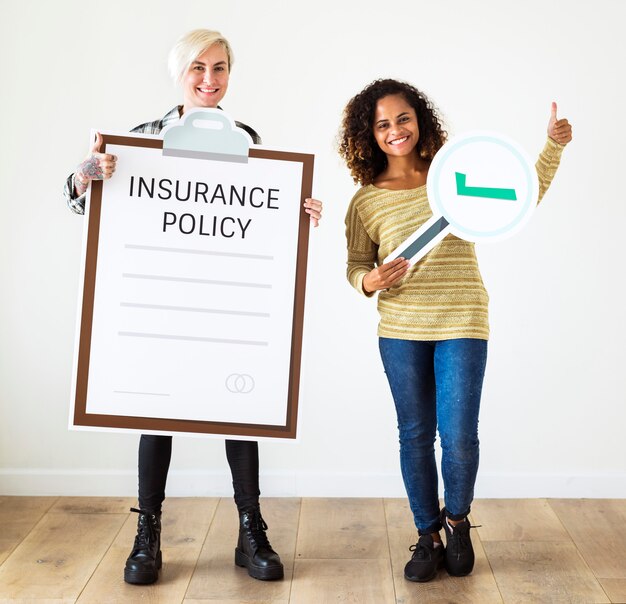 women-with-insurance-policy-paper-craft_53876-24978